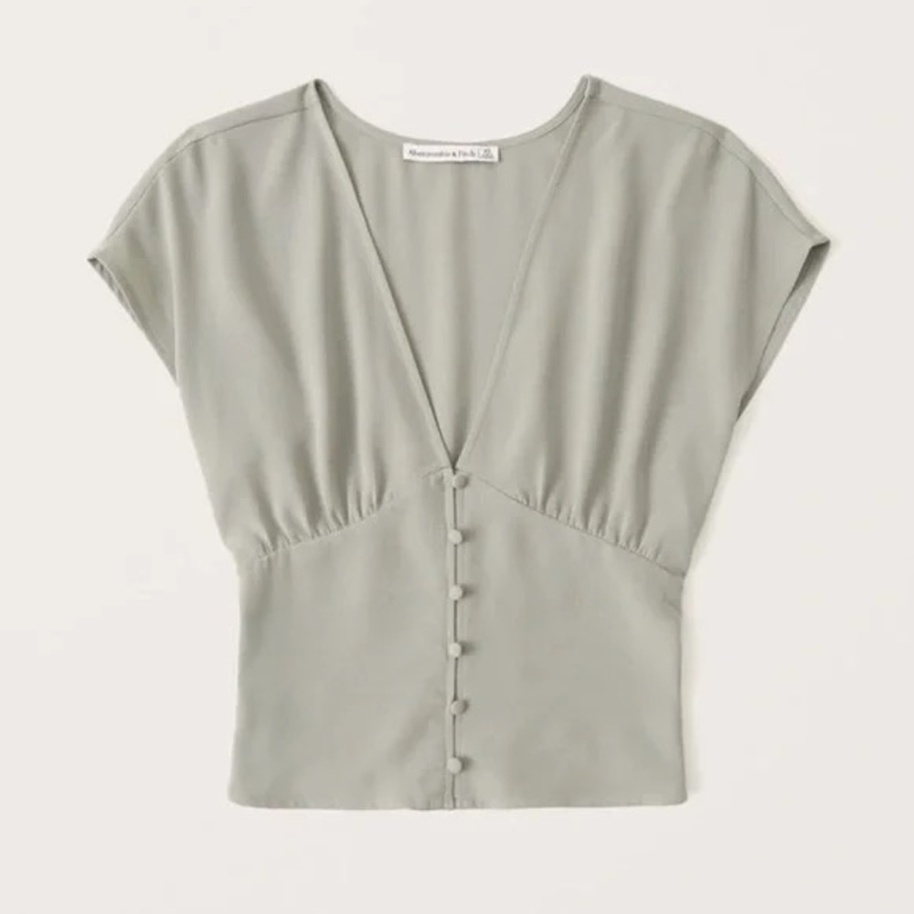 Abercrombie dolman sleeve button top